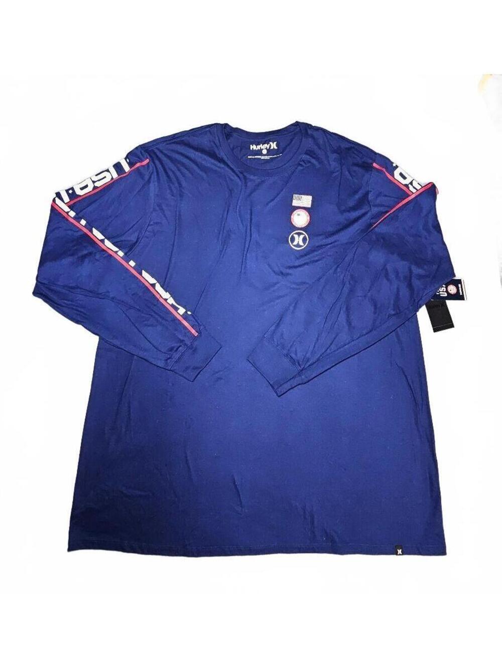 Hurley Team USA Long Sleeve T-Shirt XXL Blue Olympic USA NWT